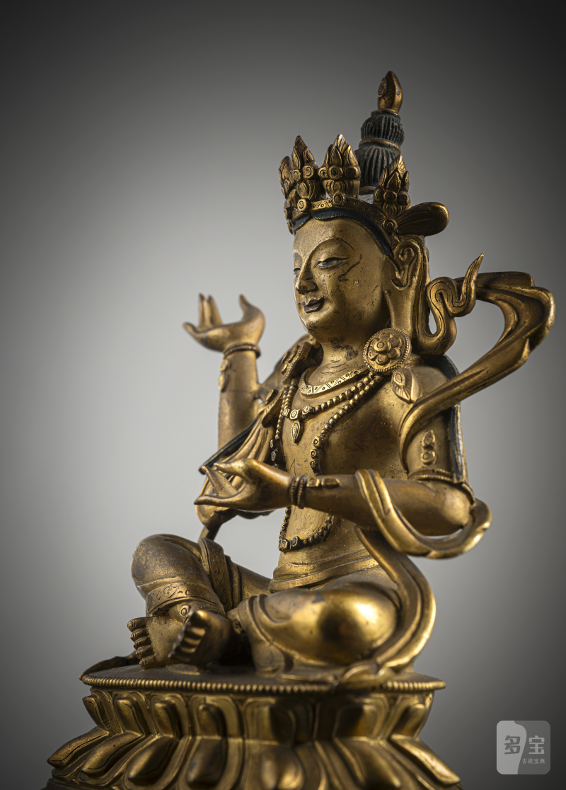 A gilt-bronze figure of a Bodhisattva - 图4